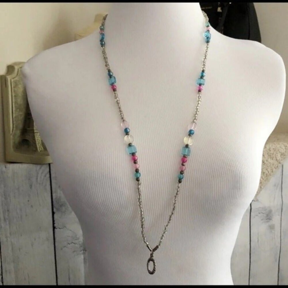 Beaded Necklace / ID Card Holder Handmade